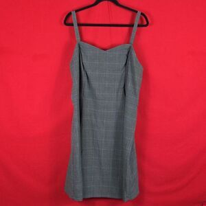 NEW LANE BRYANT Sleeveless Plaid Gray Dress Womens Size‎ 20